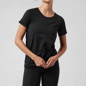Athleta Black FOOTHILL SEAMLESS TEE (Small) NWOT